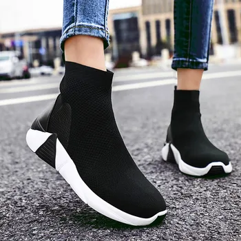Noua dimensiune mare, cuplu mare-top șosete pantofi respirabil jogging pantofi sport pantofi casual vulcanizat pantofi Tenis Feminino Zapatos