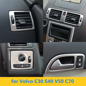 Interior de mașină din Oțel Inoxidabil Decor Ornamental pentru Volvo C30 S40 V50 C70 Styling Auto Accesorii