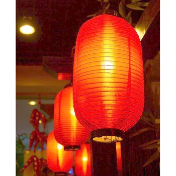 Roșu Lung Lanternă Chineză Anul Nou Cilindru Chinez Festivalul Lantern Decor Împodobesc Prieteni Chinezi Hotel Festival Decor