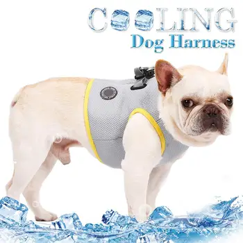 Vara Câine de Răcire Vesta Ham Cooler Jacheta Respirabil animale de Companie Insolatie Rece Costum de Haine Cool pentru Caini Bulldog Consumabile pentru animale de Companie C42