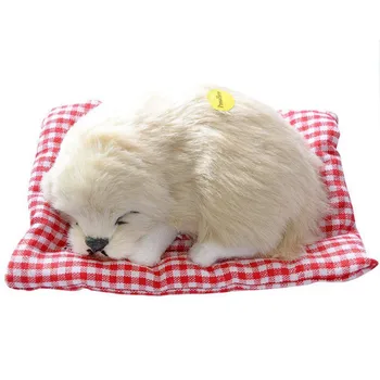 2018 Simulare câine Păpușă de Pluș Pisici de Dormit Interior Auto/home Decor Ornamente Pisoi Jucării Vii Pisică Jucărie cu Sunet