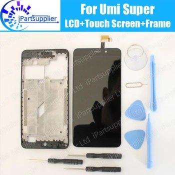 UMI Super LCD Display cu Touch Screen de Asamblare+Mijloc Cadru Original LCD+Touch Digitizer pentru UMI Super F-550028X2N