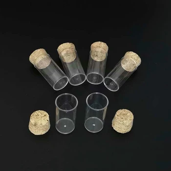 20buc/lot 24x45mm Fund Plat din material Plastic Tub de Testare, Drosophila Flacoane de cultură tub cu Dop Dia 24mm, Lungime 45mm