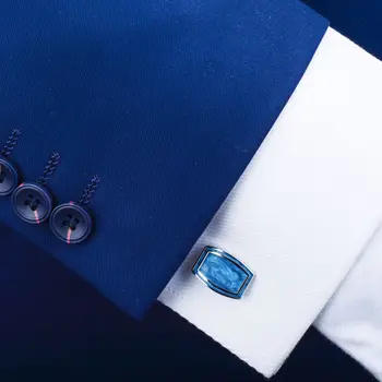 SAVOYSHI Mens Fashion Design Albastru Butoni High-end tricouri barbati Butoni Colocare Accesorii cadouri