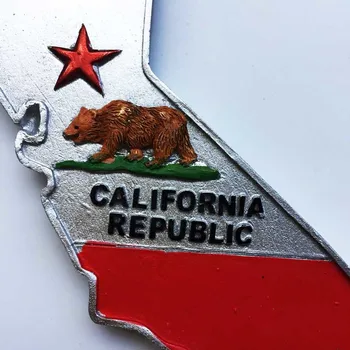 BABELEMI 1buc Noua Creatie Harta din California, statele UNITE ale americii de Călătorie Turism Suvenir 3D Rășină Frigider Magnet de Frigider IDEE de CADOU