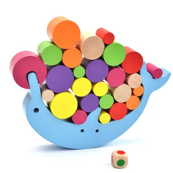 Copil De Învățare Timpurie Jucărie De Lemn Delfin Echilibrare Jucarii Educative Blocuri Copiii Montessori Copiii De Echilibrare Joc Jucărie Cadou