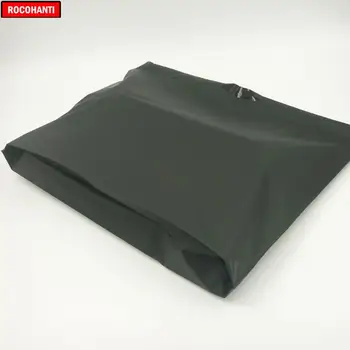 100X Personalizate Logo-ul de Imprimare Personalizate Tote Shopping Cadou Pungă de Plastic Reciclabile T-shirt Geanta de Culoare Neagra