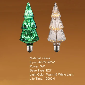 Vintage Bec LED 3D Star E27 220V Culoare mai Multe Lumina de Noapte plina de culoare Bombillas Noutate Crăciun Decor Acasă Vacanta de Iluminat