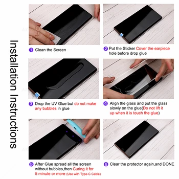 Akcoo UV Sticlă Călită pentru OnePlus 8 Pro cu Ecran Protector 9H duritate Ecran Complet Lipici Amprente Deblocare pentru Oneplus 8 film