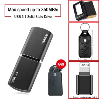 USB Solid state Drive SSD de 1TB 512GB ssd de 128GB, 256GB Hard Disk Cle USB 3.1 pen drive bambus Caz pentru Laptop fulger adaptor cadou