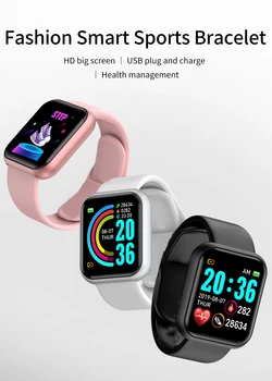 Y68 Bluetooth Digital Impermeabil Ceasuri Inteligente Bărbați Femei Copii Smart Bratara Ceas HR/BP Rata Smartwatch Fitness Tracker PK D20