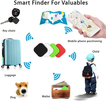 Animale de companie Câine Inteligent GPS Tracker de Alarmă Anti-pierdut Tag-ul fără Fir Bluetooth Tracker Copil Portofel Geanta Key Finder de Localizare Anti-a Pierdut de Alarmă
