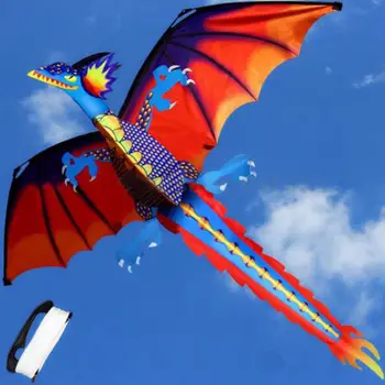 Fierbinte 3D Dragon, Zmeu Singură Linie Cu Coada Zmee Pentru Adult Zmeu Zbor de Sport în aer liber 100m Linie Zmeu dinozaur Nou