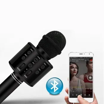 FGHGF mikrofon WS858 Bluetooth Wireless Condensator de Magie, Karaoke Microfon Telefon Mobil Player MIC Difuzor Înregistra Muzică