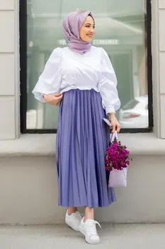 Musulman Abayas Costum Hijab Rochie de 2 BUCATI Jos și de Moda de Top 4 Sezon Haine Islamice Caftan Ramadan Dubai Făcut în Turcia