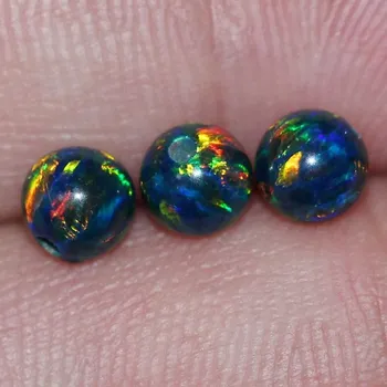 Polimer impregnate opal sintetic negru/alb rotund curcubeu 6/8/10mm pentru DIY bijuterii margele vrac FPPJ en-gros