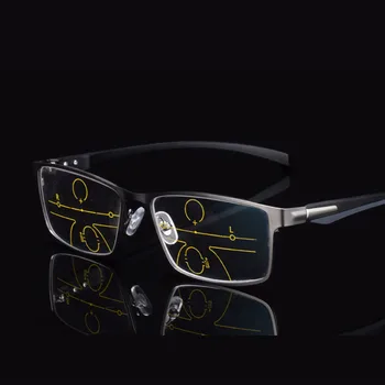 Multifocală progresivă ochelari de Tranziție ochelari de Soare Fotocromatică Ochelari de Citit Bărbați Puncte pentru Cititor în Apropiere de Far vedere dioptrii