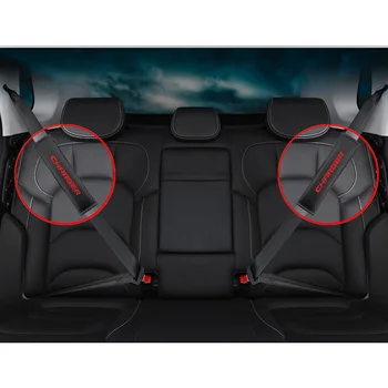2 buc/set Centura de Scaun Auto Umplutură PENTRU Dodge Charger Auto de Interior de Siguranță Capacul Curelei de Umăr din Piele PU Tampoane