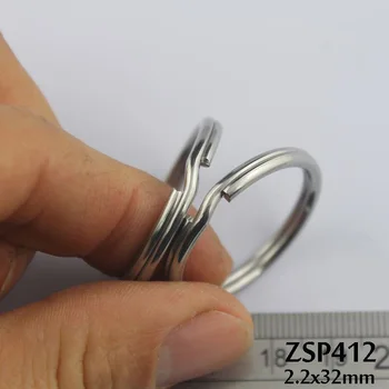 9mm-32mm guang quan din oțel inoxidabil Dublu Loop Jump Inel mic-cheie inel bijuterii accesorii piese 100-500pcs