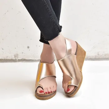 Femei Sandale Plus Dimensiune Pene de Pantofi pentru Femei Sandale cu Toc Pantofi de Vara 2020 Flip Flop încăltăminte într-Femme Sandale cu Platforma