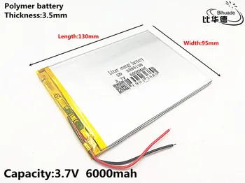 5pcs/lot Bun Qulity de mare capacitate 3.7 V 3595130 6000 mah fiecare comprimat universal baterii cu litiu reîncărcabilă