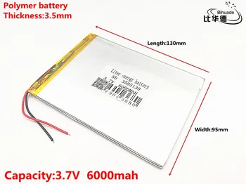5pcs/lot Bun Qulity de mare capacitate 3.7 V 3595130 6000 mah fiecare comprimat universal baterii cu litiu reîncărcabilă