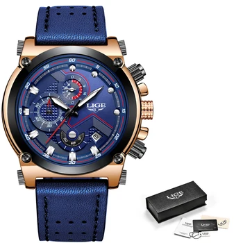 LIGE Ceas de Moda pentru Bărbați Analog Litri de Ceasuri Albastru Omul Încheietura Ceas 2019 Mens Ceasuri de Top de Brand de Lux Casual Ceas Montre Homme