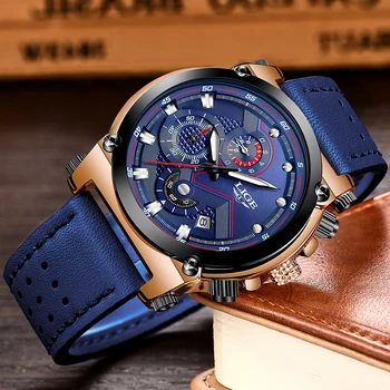 LIGE Ceas de Moda pentru Bărbați Analog Litri de Ceasuri Albastru Omul Încheietura Ceas 2019 Mens Ceasuri de Top de Brand de Lux Casual Ceas Montre Homme