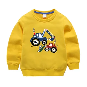 2020 primăvara și toamna copilul mașină de săpat imprimare pulover cu mâneci lungi, nouă băieți și fete bumbac card pulover casual