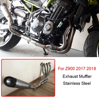 Pentru Kawasaki Z900 2017 2018 Motocicleta complet cu Sistem de Evacuare Modificat toba de Eșapament Țeavă de Eșapament Mijlocul pipeTube alunecare pe