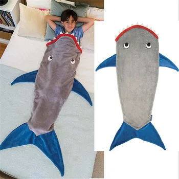 Sac De Dormit Pătura Colorat Mermaid Pește Rechin Coada Pături Pentru Childern Fete Baieti Super Moale Toate Anotimpurile Cadouri De Craciun
