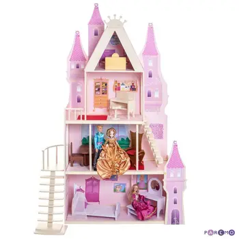 Case papusa PAREMO Palatul de Vara Barbie Roz safir cu 16 piese de mobilier și textile pentru copii jucarii pentru copii joc de mobilier păpuși case de păpuși piese de mobilier pentru pat pentru accesorii