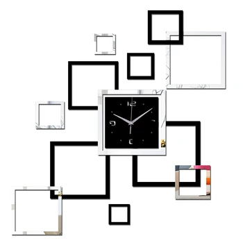 Design Special stil modern perete de cuarț ceasuri de perete decor acasă ceasuri diy geometrice oglindă acrilică material autocolant de perete
