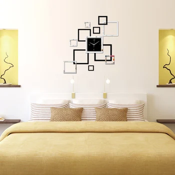 Design Special stil modern perete de cuarț ceasuri de perete decor acasă ceasuri diy geometrice oglindă acrilică material autocolant de perete
