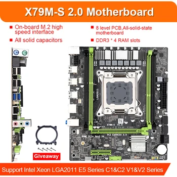 JINGSHA X79 M-S placă de bază despre lga2011 E5 2689 2.6 GHz CPU 4buc x 4GB = 16GB DDR3 1600Mhz ECC REG Set de Memorie M-ATX combo-uri M. 2 SSD