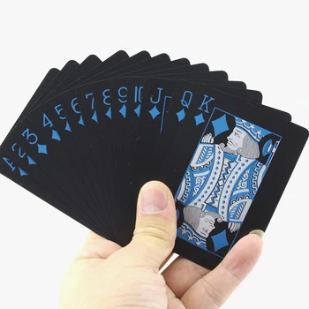 Plastic De Calitate Din Pvc Poker Impermeabil Negru Cărți De Joc Creativ Cadou Durabil Poker