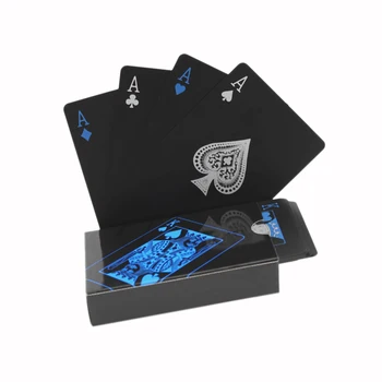 Plastic De Calitate Din Pvc Poker Impermeabil Negru Cărți De Joc Creativ Cadou Durabil Poker
