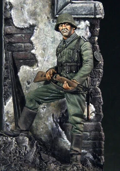 54mm vechi ofițer stand (cu perete și de bază ) Rășină figura truse Model in Miniatura gk Unassembly Nevopsite