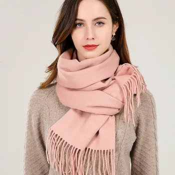 2019 Eșarfă de Iarnă Femei Eșarfe Lână Pură Adult Solid de Lux Toamna Designer de Moda Eșarfă Poncho Eșarfe pentru Femei Unisex Folie
