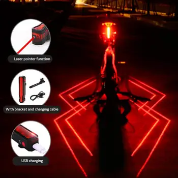 Biciclete Lumina USB Reîncărcabilă Coada de Lumină LED-uri Impermeabil Multifunctional Mountain Bike Lumina de Avertizare Echipament de Biciclete de Vânzare Fierbinte