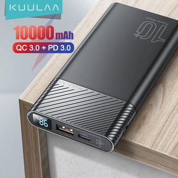 KUULAA Powerbank 10000mah Banca de Putere de Tip C, încărcare Rapidă Încărcător Portabil PD Bateria Poverbank Pentru Xiaomi Samsung poco x3