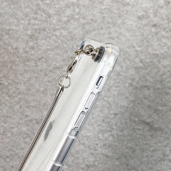 De lux Colier din Metal Crossbody Placare cu Agatatoare Curea Caz Telefon Moale Pentru Samsung Galaxy S10 S11 5G S9 S8 S7 PLUS S6 NOTE 10 9 8