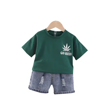 Noua Moda de Vara Baby Girl Haine Copii Baieti din Bumbac Tricou, pantaloni Scurți 2 buc/seturi Copilul Casual Costum pentru Sugari Treninguri Copii