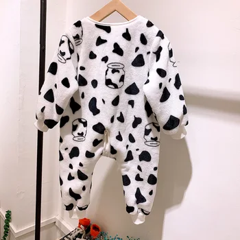 Iarna Noi Băieții Ad Fete Flanel dintr-O bucata Pijama Salopetă 2020 Nouă Copii Print Cald Salopeta Copilul Sleepwear Salopetă pentru Copii 2-7Y