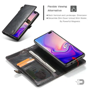 CaseMe Original Caz Pentru Samsung Galaxy S10 Plus Retro Din Piele Magnetic Detașabil Portofel Caz Pentru Samsung S10/S10e Caz