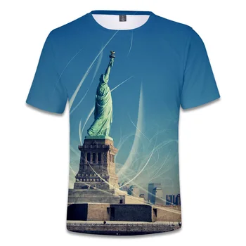 Statele UNITE ale americii Flag tricou 3d Tricouri pentru Barbati Femei Copil Statuia Libertății T-shirt