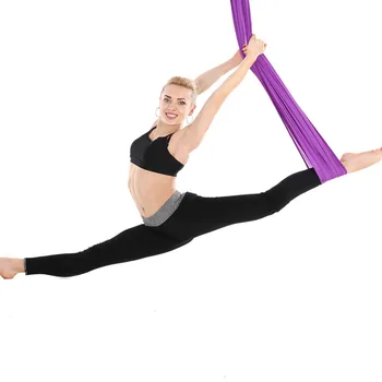 16 Culori SALĂ de Fitness Acasa Nailon Aerial Yoga Hamac Anti-Gravitație Leagăn Pilates Yoga Centura Corp de Cladire Modelarea 4m, 5m, 6m, 7m