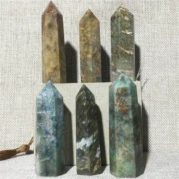 Naturale de jad, Cristal de Cuarț Punct de Mobilier Acasă Decorare Piatră Cadou Rod Coloana Bagheta Turn