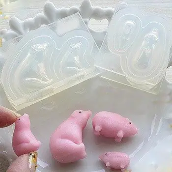 Mini drăguț 3D Dimensiune Porc Carasi Mucegai Silicon Rășină Epoxidică Forme de Bijuterii Instrumente
