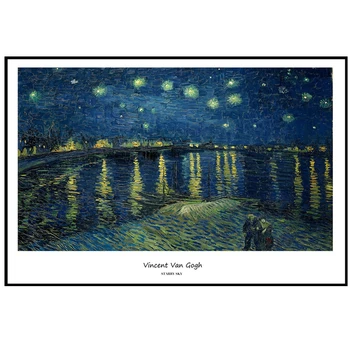 Monet și Van Gogh arta abstractă postere și picturi, stele, printuri, picturi in ulei, picturi murale, living decor acasă